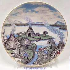 ARABIA,  iso sein�lautanen 1980, Design: Andreas Alariesto,Mitat Halkaisija n. 30 cm, 1kpl, 85�/kpl,( Tuote nro 145A )