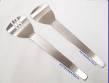 Ruostumatonta ter�st� Design Salaattiottimet,pituus n. 27,7 cm, 2 setti, 38�/ setti,( Tuote nro 369AT )