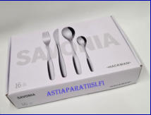 HACKMAN,Savonia ruokailuv�lineet,Design: Adolf Babel,sis�ll� 16 osaa 1 pakettia, 60�/ pakettia( Tuote nro 396AT )