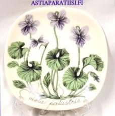 ARABIA,Sein�lautanen "  Suo-orvokki " kukka-aihe , Botanica,Design:Esteri Tomula,Korkeus n. 12 cm, leveys n. 12 cm,1 kpl,58�,( Tuote nro / Item #132E )