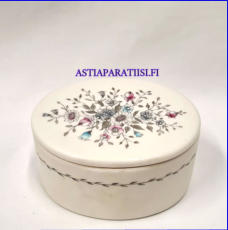 ARABIA, "Fennica" soikea rasia,k�sinmaalattu, mattalasite ja signeerattu,Design:Esteri Tomula,Valmistettu 1960-luku,Korkeus n. 4,7 cm, halkaisija n. 9 cm,1 kpl,88 � /kpl ( Tuote nro / Item #146E )