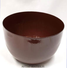 FINEL EMALI,Ruskea emali salaattikulho,Design:Leif Eriksson ,Tuotannossa 1960-70 luku,Kuntokuvaus k�yt�n j�lki�,Halkaisija n. 21cm,Korkeus n.14 cm, 1 kpl, 85� /kpl ( Tuote nro / Item #125N )