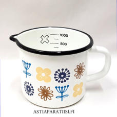 EMALI  -mittakannu kasari,1,2,L ,todella hyv�ss� kunnossa,Halkaisija n.13,5 cm,Korkeus n.11 cm,0 kpl, ( Tuote nro / Item #196N)