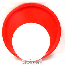 AARIKKA, Tuliainen punainen tarjotin,V�h�isi� k�yt�n j�lki,halkaisija n.39 cm,1kpl,38� / kpl. (Tuote nro / Item 216N)