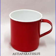 FINEL EMALI, punainen muki, halkaisija n.8,5 cm,Korkeus n. 9,2 cm,1 kpl,22�/kpl, (Tuote nro / Item 271N)