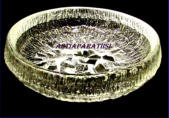 IITTALA,Lunaria Kulho, massiivinen, kirkas, signeerattu ja numeroitu,Design: Tapio Wirkkala,halkaisija n. 28 cm, Korkeus n. 7,6 cm , 1kpl. 150�/kpl,Ker�ilyesine