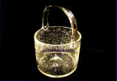NUUTAJ�RVI LASI,  ,Sargasso j��palakulho / Sangallinen malja,Design: Kaj Franck, Korkeus,n.18 cm,halkaisija,n. 12,5 cm,1kpl,85�/kpl