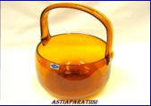 NUUTAJ�RVI LASI,  Sargasso Sangallinen malja,Design:Kaj Franck, Korkeus,n.19,5 cm,halkaisija,n. 16,5 cm,0kpl