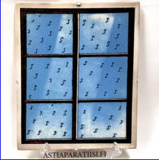 ARABIA, Sein�laatta " Her��v� aamu " Tilausty�, Suomen pankille, Design:Helj� Liukko-Sundstr�m, Valmistettu 1991,Korkeus n. 25,5 cm, leveys n. 20,7 cm,145�( Tuote nro / Item #137HL )