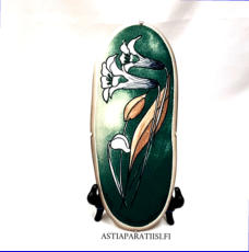 ARABIA, Sein�laatta " Torvensoittajat ", Design:Helj� Liukko-Sundstr�m, Valmistettu 1991,Korkeus n. 32 cm, leveys n. 13 cm 75�( Tuote nro / Item #159HL )