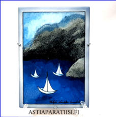ARABIA, Sein�laatta " Mielenrauhaa ", Design:Helj� Liukko-Sundstr�m, Valmistettu 2006,Korkeus n. 15,5 cm, leveys n. 11 cm,0kpl, Tuote nro / Item #201HL )