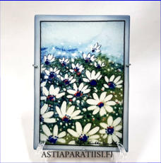 ARABIA, Sein�laatta "  Yl�s aurinkoon ", Design:Helj� Liukko-Sundstr�m, Valmistettu 2003,Korkeus n. 15,5 cm, leveys n. 11 cm ,55 �( Tuote nro / Item #203HL )
