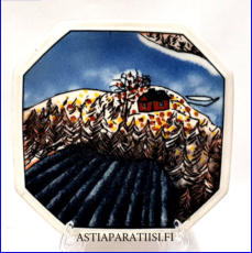 ARABIA, Sein�lautanen "  Autumn Ruska " Suunniteltu Finnairille, rajoitettu m��r�, Design:Helj� Liukko-Sundstr�m, Korkeus n. 15 cm, leveys n. 15 cm 35 �( Tuote nro / Item #256HL )