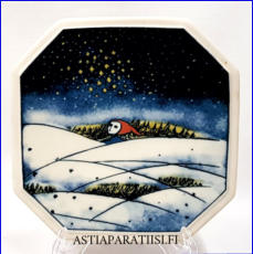 ARABIA, Sein�lautanen  " Joulu / Christmas " Suunniteltu Finnairille, rajoitettu m��r�, Design:Helj� Liukko-Sundstr�m, Korkeus n. 15 cm, leveys n. 15 cm 35 �( Tuote nro / Item #260HL )