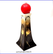 ARABIA, Kynttil�njalka signeerattu,Design:Helj� Liukko-Sundstr�m,Valmistusvuosi 1980-luvulta,Korkeus n. 22,5 cm, Pohjan leveys n. 10,3 cm 160 �( Tuote nro / Item #275HL )