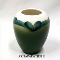 ARABIA, Kaarisillat, vaasi  signeerattu,Design:Helj� Liukko-Sundstr�m,Valmistusvuosi 1996 ,Korkeus n. 10,5 cm,65 �( Tuote nro / Item #277HL )
