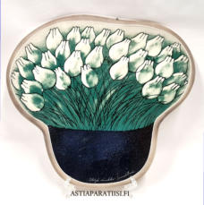ARABIA, Sein�laatta "Tulppaanit", Design:Helj� Liukko-Sundstr�m, Valmistettu 1990,Korkeus n. 29 cm, leveys n. 31 cm, 175�( Tuote nro / Item #334HL )