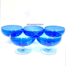 HUMPPILA LASI OY, sinen J�lkiruokamalja,halkaisija n. 11,3 cm, Korkeus n.9 cm , 5kpl. 25�/kpl  ( Tuote nro / Item #103LJ )