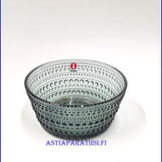 IITTALA, Harmaa Kastehelmi J�lkiruokamalja / tarjoilukulho,Design:Oiva Toikka,halkaisija n. 10,8 cm, Korkeus n 5,2 cm ,1 kpl. 28�/kpl,.( Tuote nro / Item #136LJ )