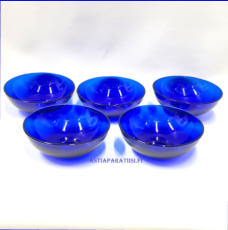 Goboltin sininen J�lkiruokamalja / tarjoilukulho,halkaisija n. 14 cm, Korkeus n.5,3 cm 5 kpl. 18�/kpl,.( Tuote nro / Item #143LJ )