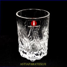 IITTALA ,Kuura Ryyppylasi,Design: Tapio Wirkkala,tuotannossa: 1983,Korkeus n.5,8 cm ,halkaisija n.4 cm, 3kpl,12�/kpl,( Tuote nro / Item #192J )