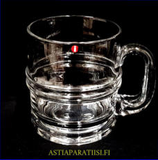 IITTALA, Pisaranrengas oluttuoppi,Design:Timo Sarpaneva,Tuotannossa 1965,Korkeus n.11 cm ,halkaisija n.9,5 cm, 4kpl,35�/kpl,( Tuote nro / Item #208J )