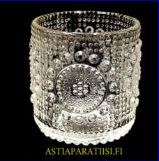 RIIHIM�EN LASI ,Grapponia  kirkas Juomalasi,Design:Nanny Still,Tuotannossa 1969-1974,Korkeus n.7,5 cm,halkaisija n.6,5 cm,12 kpl,18 �/kpl,( Tuote nro / Item #227J )