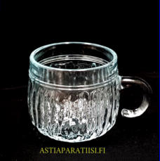 RIIHIM�EN LASI,Kehr� Boolilasi, Design: Nanny Still,Tuotannossa 1980,Korkeus n.6 cm ,halkaisija n.6 cm, 2 kpl,8 � kpl ( Tuote nro / Item #263J )