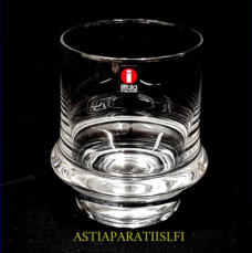IITTALA, " Marski " juomalasi ,Design:Tapio Wirkkala, Signeerattu: TW, 2000,Tuotannossa 1959-79,Korkeus n.10 cm ,halkaisija n. 7,4 cm,0 kpl( Tuote nro / Item #285J )