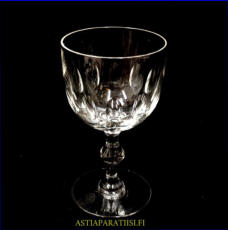 NUUTAJ�RVIN LASI, v�kev�viinilasi koriste kaiverrettu,Tuotannossa 1940,Korkeus n.11,5 cm ,halkaisija n.6,4 cm, 1 kpl,12�/ kpl.( Tuote nro / Item #309J )
