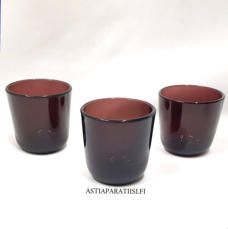 NUUTAJ�RVI, Puristelasi 5023,tumman lila,Design:Kaj Franck,Suunniteltu: 1954,Korkeus n.7,5 cm , Halkaisija n.7,6 cm,1 kpl,22 � /kpl,( Tuote nro / Item #420J )