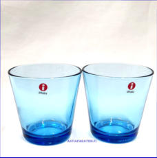 IITTALA,Kartio juomalasi  vaaleansininen,Design:Kaj Franck, Korkeus n.8 cm , Halkaisija n.8 cm, 0 kpl,( Tuote nro / Item #473J )