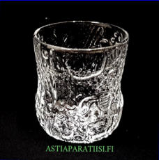 IITTALA,Fauna ryyppylasi ,Design:Oiva Toikka,Tuotannossa 1970-1984 ,Korkeus n.5,5 cm , Halkaisija n.4,3 cm, 0 kpl,( Tuote nro / Item #538J )