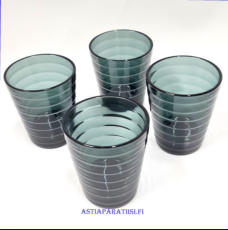 IITTALA,Aalto juomalasi Tummanharmaa,Design:Aino Aalto, Korkeus n.9 cm , Halkaisija n.7,5 cm,40 kpl ,,( Tuote nro / Item #604J )