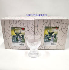 IITTALA,Kekkerit sarja,Punaviinilasi 20cl,Design: Timo Sarpaneva,Tuotannossa: 1981- luku ,Korkeus n.11,5 cm, suuaukon halkaisija n.7 cm, 8 kpl paketissa,260� /YHT. ( Tuote nro / Item #624J )