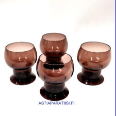 NUUTAJ�RVI,viinilasi 1111,liila v�ri,Design:Kaj Franck.1953-1957-luvulta,Korkeus n.8,5 cm,halkaisija n.6,2 cm,4 kpl,34� /kpl ( Tuote nro/Item #555J )