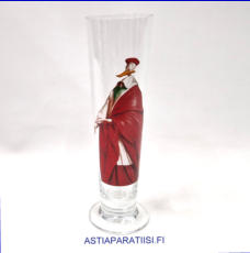 RITZENHOFF CRISTAL,olutlasi Kristallinen  Kaj Stenvallin kuvituksella,Korkeus n.22,5 cm , Halkaisija n.6,5 cm, 1 kpl,32�/kpl, ( Tuote nro / Item #488J )