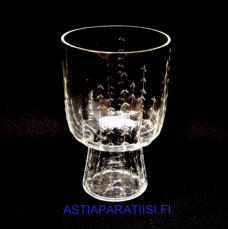 IITTALA, Sarjaton lasi ,Design:Aleksi Kuokka,Korkeus n.12 cm,halkaisija n.8 cm,2 kpl,42 �/kpl,( Tuote nro / Item #228J )