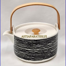 MARIMEKKO,Oiva Siirtolapuutarha R�SYMATTO teekannu, Design:Maija Louekari (koriste), Sami Ruotsalainen (malli)todella hyv�kuntoinen,Korkeus ilman kantta n.8,5 cm,0kpl,( Tuote nro / Item #113KK )