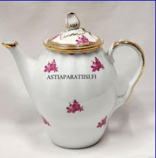 ARABIA,punainn Ruusu kahvikannu,Design:Greta Lisa J�derholm-Snellman,1932 - 1949-luvulta,todella hyv�kuntoinen,Korkeus ilman kantta n.16,5 cm,0kpl,,( Tuote nro / Item #140KK )