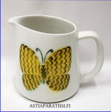 ARABIA, maitokannu Perho koriste, Birger Kaipiainen,1960-luvulta,korkeus n.14,5 cm,0kpl ( Tuote nro / Item #144D) 