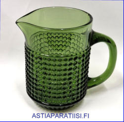 RIIHIM�EN LASI,Barokki kaadin puristelasi vihre� v�ri,Design:Erkkitapio Siiroinen,Korkeus,n. 15 cm, halkaisija,n. 10 cm,1kpl,75� ( Tuote nro / Item # 149K)'