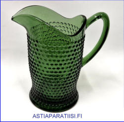 RIIHIM�EN LASI,Barokki kaadin puristelasi vihre� v�ri,Design:Erkkitapio Siiroinen,Korkeus,n. 20 cm, halkaisija,n. 11 cm,0kpl, ( Tuote nro / Item # 150K)'