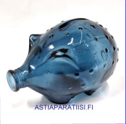 RIIHIM�EN LASI,S��st�porsas,siniharmaa ,Korkeus,n. 8,5 cm, leveys 12 cm x 7,5 cm,1kpl,65� ( Tuote nro / Item # 159K)'