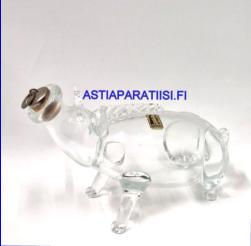 KUMELA OY, Possu viinikarahvi, Kumela Riihim�ki. 1963 luku,Korkeus:n. 14.5 cm, pituus:n. 23 cm,1kpl,139�/kpl ( Tuote nro / Item # 194K)