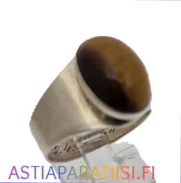 FINNISH DESIGN ,Hopea Sormus tiikerinsilm�,Kultasep�t Salovaara V.1961,hopeaan  Pitoisuus 813, k�yt�n j�lke�, nemi kaiverrus 180 mm hinta 120� (sis. alv) (Tuote nro Item 104DK)