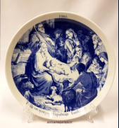 Sein�lautanen Kristus syntyi maailmaan rauhan ruhtinaaksi,teille on syntynyt vapahtaja luuk.2:11,1986.halkaisija n.19,5 cm  1kpl, 45�/kpl