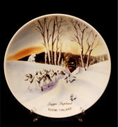 Suomi Finland,Lappi Lapland, sein�lautanen, halkaisija n.24 cm,1 kpl,45�/kpl