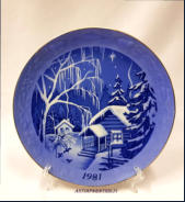 Talvi, sein�lautanen, valmistettu 3000 kpl,halkaisija n. 21 cm  1kpl, 45�/kpl