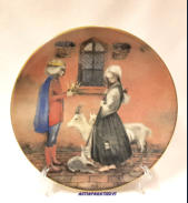 Zacharias Topelius sarjan sein�lautanen Nro 1, Adalminan helmi. Apilanlehti, Design: Kaarina Kaila,Saksalaista posliinia, Schumann Arzberg Tradition seit 1881,halkaisija 19 cm,1 kpl,65�/kpl